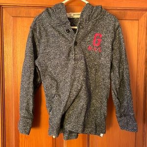 Gap, long sleeve shirt with striped hood, good condition